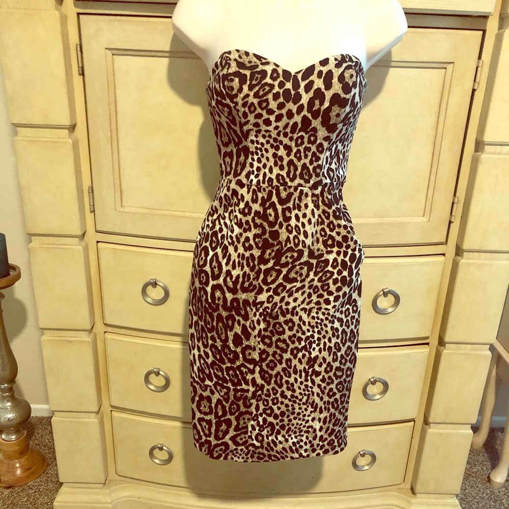 Animal print sexy dress